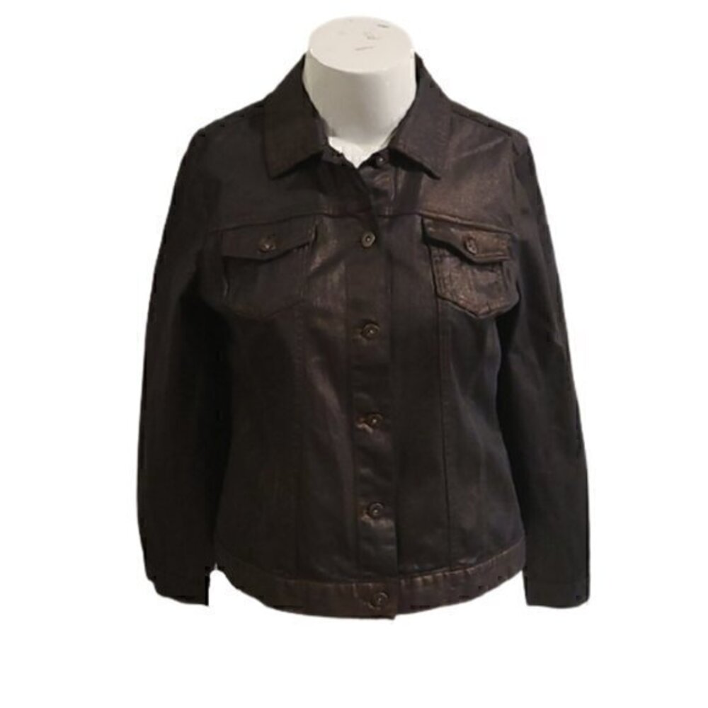 [Chico's] Bronze Button Down Jacket- Size 2